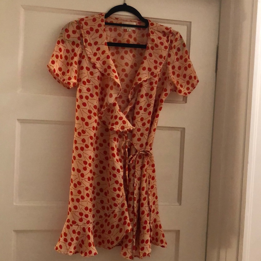 Beach Riot women’s size M cherry print wrap sundress